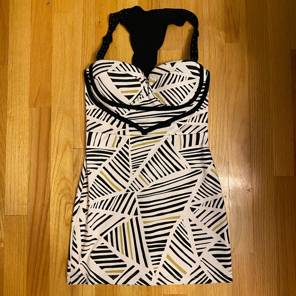 REVERSE Abstract Mini Dress Size Medium